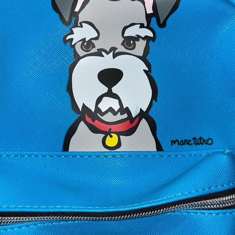 Marc Tetro Schnauzer Blue Mini Backpack Purse